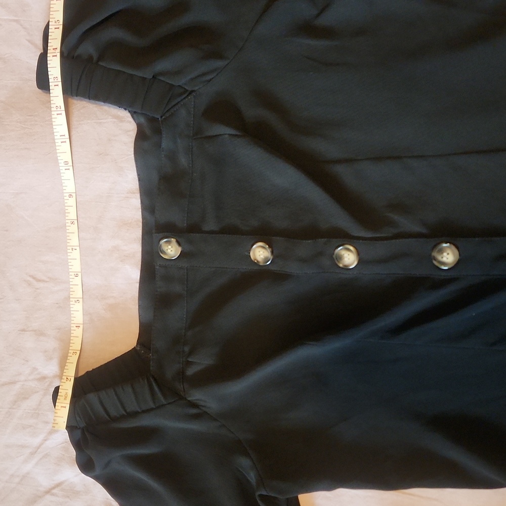 I.N.Studio Black Front Button Blouse - Picture 8 of 10